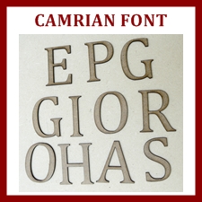 letras de madera Fuente Cambrian